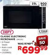 Defy Classic Electronic Microwave (DMO352) - 23 Ltr