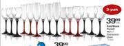 Red / Black Forest Wyn-/ Sjampanje Glass-3 pack
