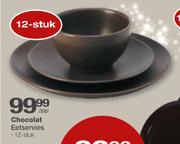 Chocolate Eetservies Stel-12 Stuk