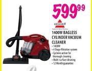 1400W Bagless Cylinder Vacuum Cleaner