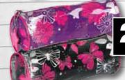 Floral Pencil Bag Pink/Black-Each