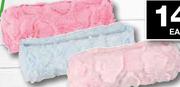 Fluffy Pencil Bag With Hearts-Each