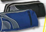 Sporty Oblong Pencil Bag Blue/Black-Each