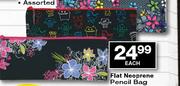 Flat Neoprene Pencil Bag-30cm Assorted-Each
