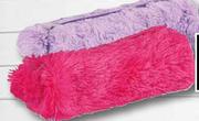 Fluffy Pom Pom Pencil Bag Pink/Liac-Each