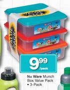 Nu Ware Munch Box Value Pack 3 Pack-Per Pack