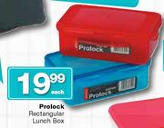  Prolock Rectangular Lunch Box-Each