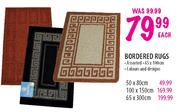 Bordered Rugs 65x100cm-Each