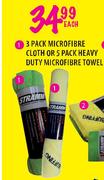 Stramm 3 Pack Microfibre Cloth or 5 Pack Heavy Duty Microfibre Towel-Each