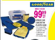 GoodYear 9 Piece Car Care Kit in Plastic Case-Per Set