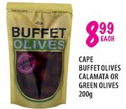 Cape Buffet Olives Calamata Or Green Olives-200g Each