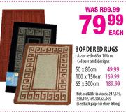 Bordered Rugs-65X100cm Each