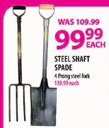 Steel Shaft Spade-Each
