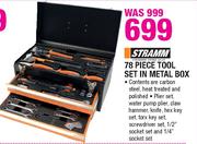 Stramm 78 Piece Tool Set In Metal Box