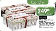 Home 4 Piece Willow Storage Basket Set-Per 4 Pcs.