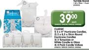 Classic 3X4" Hurricane Candles-Each