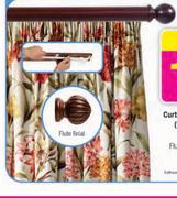 Curtain Track Clip-On Wood (Walnut Colour Only) 2m Rod