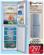 Russell Hobbs 250ltr Metallic Combi Fridge