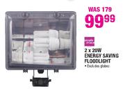 Simple Choice 2 x 20W Energy Saving Floodlight