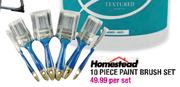 Homestead 10 Piece Paint Brush Set-Per Set