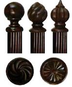 Finishing Touches Mahogany Reeded Or Rosewood Smooth Poles 1.5m Each