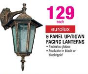 Eurolux 6 Panel Up/Down Facing Lanterns-Each