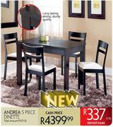 Andrea 5 Piece Dinette