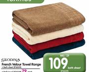 Glodina French Velour Towel Bath Sheet-Each