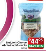 Nature's Choice Wholefood Granola-500g