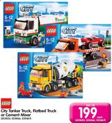 Lego City Tanker Truck, Flatbed Truck Or Cement Mixer-Each