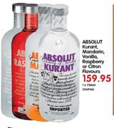 Absolut Kurant, Mandarin, Vanilla, Raspberry Or Citron Flavours-1X750ml Each
