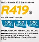 Nokia Lumia 925 Smartphone-On Straight Up 100