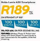 Nokia Lumia 620 Smartphone-On Straight Up 100
