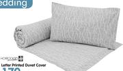 Horrocksed Letter Printed Duvet Cover King