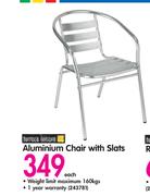 Terrace Leisure Aluminium Chair With Slats