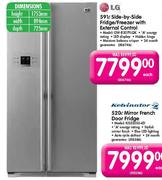 LG Side-By-Side Fridge/Freezer With External Control-591L(GW-8207FLGK)