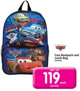 Cars backpack And Lunch Bag