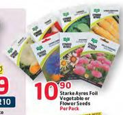 Starke Ayres Foil Vegetable Or Flower Seeds-Per Pack