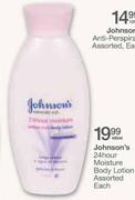 Johnson's 24 Hour Moisture Body Lotion Assorted Each-400ml