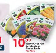 Starke Ayres Foil Vegetable Or Flower Seeds-Per Pack