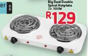 Counter Point Big Deal Double Spiral Hotplate- 2x1000 W