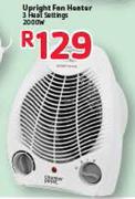 Counter Point Upright Fan Heater 3 Heat Settings-2000 W