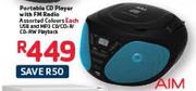 Aim Portable CD Player With FM Radio