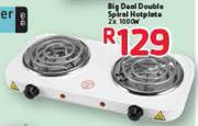 Counter Point Big Deal Double Spiral Hotplate- 2x1000W