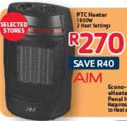 Aim PTC Heater 1800W 2 Heat Settings