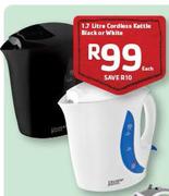 Counter Point 1.7 Litre Cordless Kettle Black Or White-Each