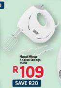 Counter Point Hand Mixer 5 Speed Settings-150W