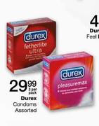 Durex Condoms Assorted-3 Per Pack