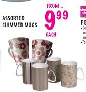 Assorted Shimmer Mugs-Each