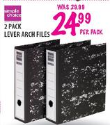 Simple Choice 2 Pack Lever Arch Files-Per Pack